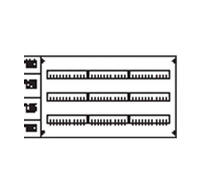Пластрон с прорезями 3ряда/3 рейки ABB AS33