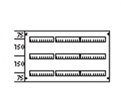 Пластрон глухой 3ряда/3 рейки 150мм ABB AG233