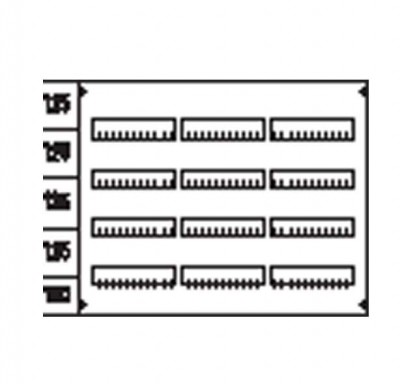Пластрон с прорезями 3ряда/4 рейки ABB AS34