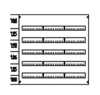 Пластрон глухой 3ряда/5реек ABB AG35