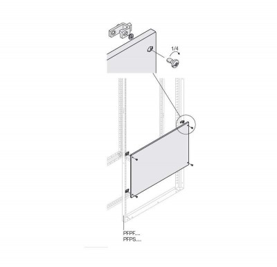 Панель глухая H=2000мм W=400мм ABB 1STQ007476A0000