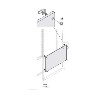 Панель глухая H=100мм W=800мм ABB 1STQ007490A0000