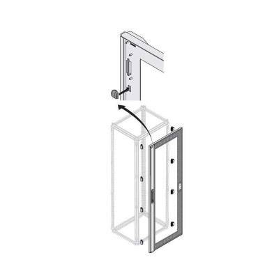 Дверь со стеклом IP40H=2000мм W=750мм ABB 1STQ009405A0000