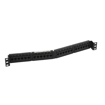 Патч-панель UTP 24RJ45 кат.5е 110 угловая Leg 033581