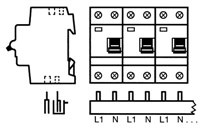Разводка шинная 2ф PS2/12A ABB 2CDL220010R1012