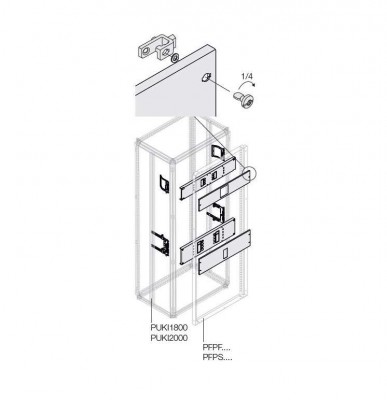 Комплект горизонт. уст. XT2+МП3/4PFixH200/W800 ABB 1STQ001445B0000