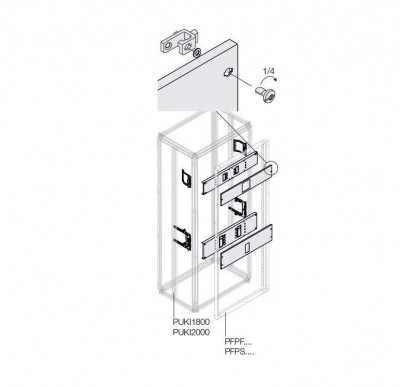 Комплект горизонт. уст. XT4+МП3/4PFixH200/W800 ABB 1STQ001448B0000