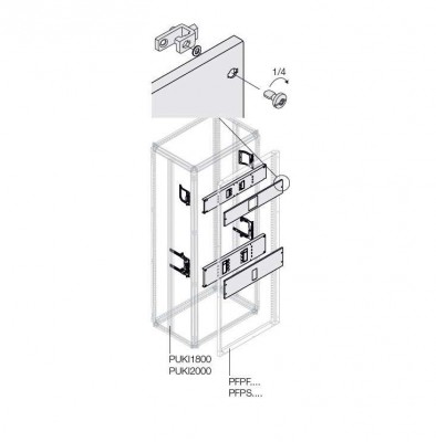 Комплект горизонт. уст. XT4+RCD 4PвтычH250/W400 ABB 1STQ001464B0000