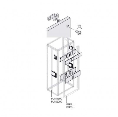 Комплект горизонт. уст. XT1 3/4P FIX W=400мм ABB 1STQ007757A0000