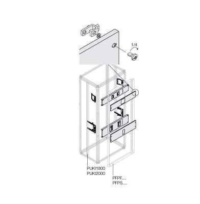 Комплект горизонт. уст. XT1 3/4P FIX W=600мм ABB 1STQ007758A0000