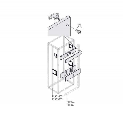 Комплект горизонт. XT1 3/4P PLUG IN W=400мм ABB 1STQ007763A0000