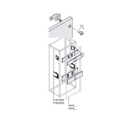 Комплект горизонт. XT1 3/4P PLUG мот.W=400мм ABB 1STQ007765A0000