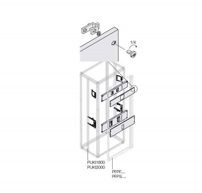 Комплект горизонт. XT1 3/4P PLUG мот.W=600мм ABB 1STQ007766A0000