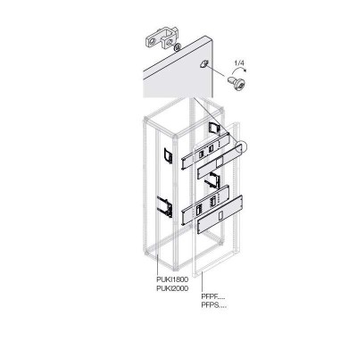 Комплект горизонт. XT1 3/4P PLUG п.р.W=400мм ABB 1STQ007767A0000