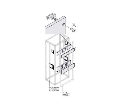 Комплект горизонт. XT1 4P FIX+RCD W=400мм ABB 1STQ007769A0000