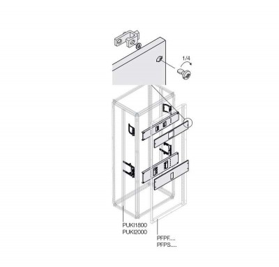 Комплект горизонт. XT1 4P FIXED+RCD W=600мм ABB 1STQ007770A0000