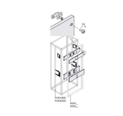 Комплект горизонт. уст. XT2 3P FIX W=400мм ABB 1STQ007771A0000