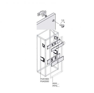 Комплект горизонт. уст. XT2 3P FIX W=600мм ABB 1STQ007772A0000