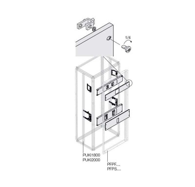 Комплект горизонт. XT2 4P FIX+RCD W=600мм ABB 1STQ007778A0000