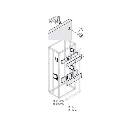 Комплект горизонт. XT2 3/4P FIX.пов.р.W400мм ABB 1STQ007779A0000