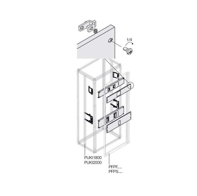 Комплект XT2 3/4P PLUG поворот. рук. W=400мм ABB 1STQ007785A0000