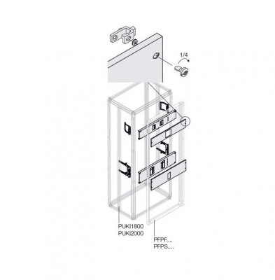 Комплект XT2 3/4P PLUG поворот. рук. W=600мм ABB 1STQ007786A0000