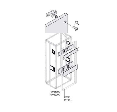 Комплект горизонт. уст. XT2 3P выкат. W=600мм ABB 1STQ007788A0000