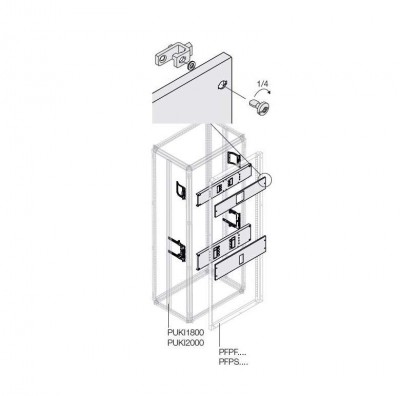 Комплект горизонт. XT2 3P выкат. мотор. пр. W=400мм ABB 1STQ007789A0000