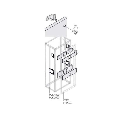 Комплект горизонт. XT2 3P выкат. мотор.W=600мм ABB 1STQ007790A0000