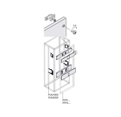 Комплект горизонт. XT2 3P выкат. поворот. рук. W=600мм ABB 1STQ007792A0000