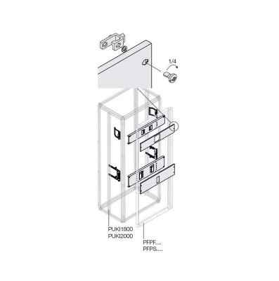 Комплект горизонт. XT2 3/4P выкат. W400мм ABB 1STQ007793A0000