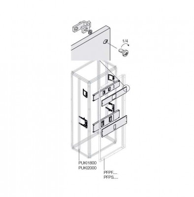 Комплект горизонт. XT2 3/4P выкат. W=600мм ABB 1STQ007794A0000