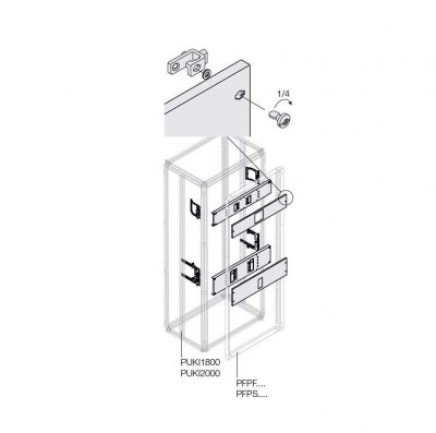 Комплект горизонт. XT2 3/4P выкат. мот. W400мм ABB 1STQ007795A0000