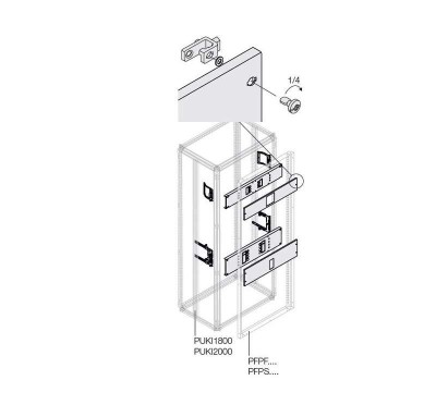 Комплект горизонт. уст. XT3 3P FIX W=600мм ABB 1STQ007802A0000