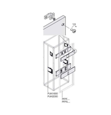 Комплект горизонт. XT3 3P FIX поворот. рук. W=400мм ABB 1STQ007803A0000