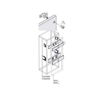 Комплект горизонт. уст. XT3 3/4P FIX W=600мм ABB 1STQ007806A0000