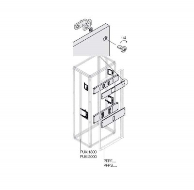 Комплект горизонт. уст. XT3 3/4P PLUG W=600мм ABB 1STQ007812A0000