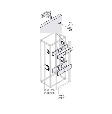 Комплект XT3 3/4P PLUG мотор. W=400мм ABB 1STQ007813A0000