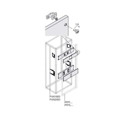 Комплект XT3 3/4P PLUG мотор. W=600мм ABB 1STQ007814A0000