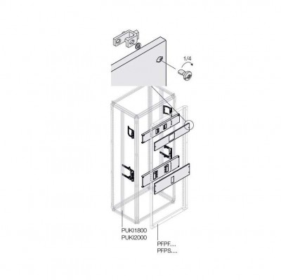 Комплект XT3 3/4P PLUG поворот. рук. W=400мм ABB 1STQ007815A0000