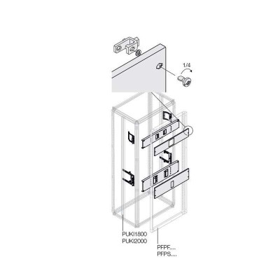 Комплект горизонт. уст. XT4 3P FIX W=400мм ABB 1STQ007819A0000