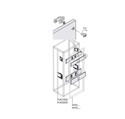 Комплект горизонт. уст. XT4 3/4P FIX W=600мм ABB 1STQ007822A0000