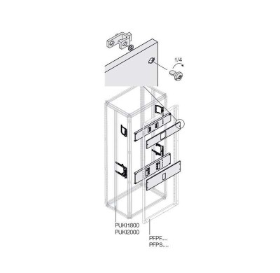 Комплект XT4 3/4P FIX мотор. W=400мм ABB 1STQ007823A0000