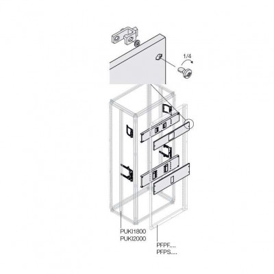 Комплект XT4 3/4P FIX поворот. рук. W=600мм ABB 1STQ007828A0000