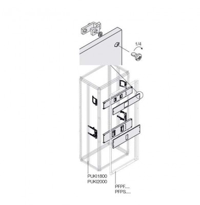 Комплект горизонт. XT4 3/4P выкат. W=600мм ABB 1STQ007836A0000