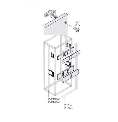 Комплект для горизонт. уст. T4 3п FIX.W=400мм ABB 1STQ007843A0000