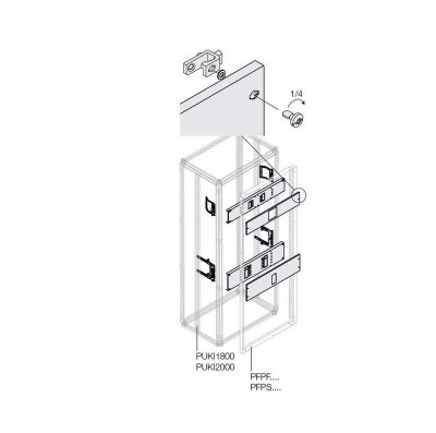 Комплект T5 3P PLUG IN поворот. рук. 400А W400мм ABB 1STQ007854A0000