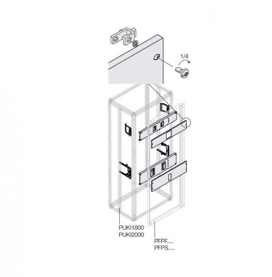 Комплект T5 3/4P FIX+RCD 400А W=600мм ABB 1STQ007866A0000