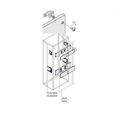 Комплект горизонт. уст. T6 3P FIX W=600мм ABB 1STQ007877A0000