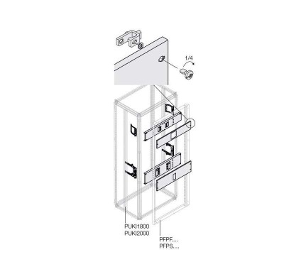 Комплект горизонт. T6 3P FIX мотор. W=600мм ABB 1STQ007879A0000